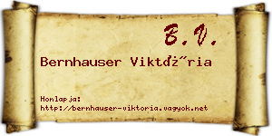 Bernhauser Viktória névjegykártya